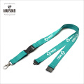 Lanyard de poliéster plano personalizado con diseño propio